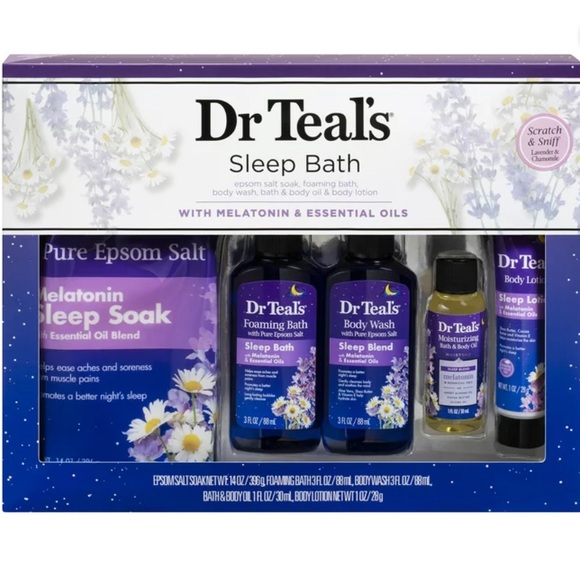 NIB Dr Teal’s sleep bath 5-piece bath and body with megaton and essential oils - Picture 1 of 13